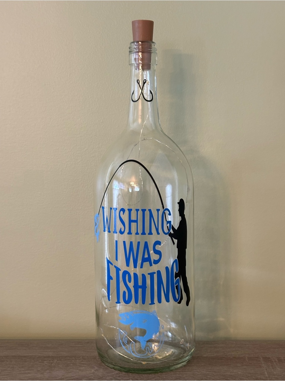 Decorated Bottles, Wine Bottles, Home Decor, Fishing, Gifts